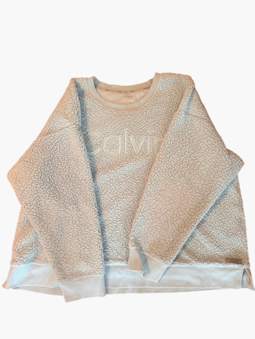 Calvin Klein Performance Teal Sherpa Crewneck Pullover Women’s 3X